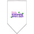 Mirage Pet Products Little Sister Screen Print BandanaWhite Small 66-198 SMWT